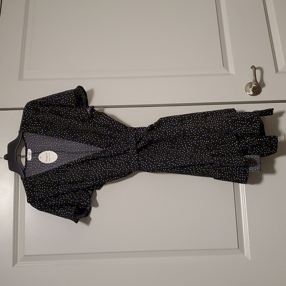 Naggoo Polka Dot wrap dress